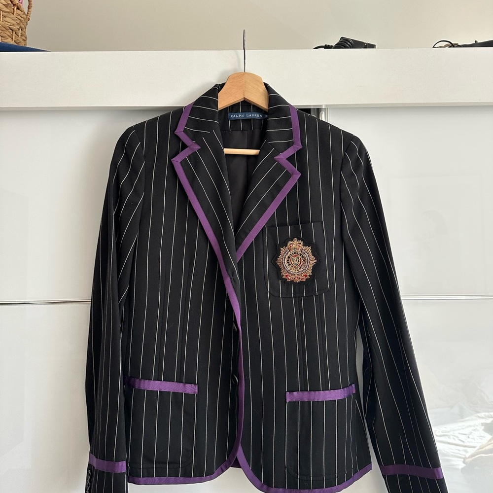Black and Purple Striped Blazer